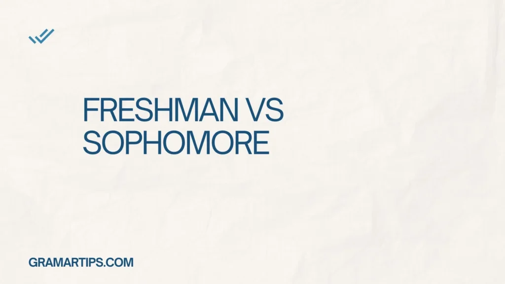 Freshman vs Sophomore