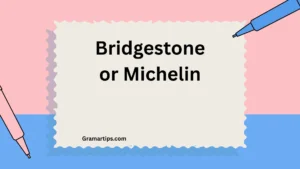 Bridgestone or Michelin