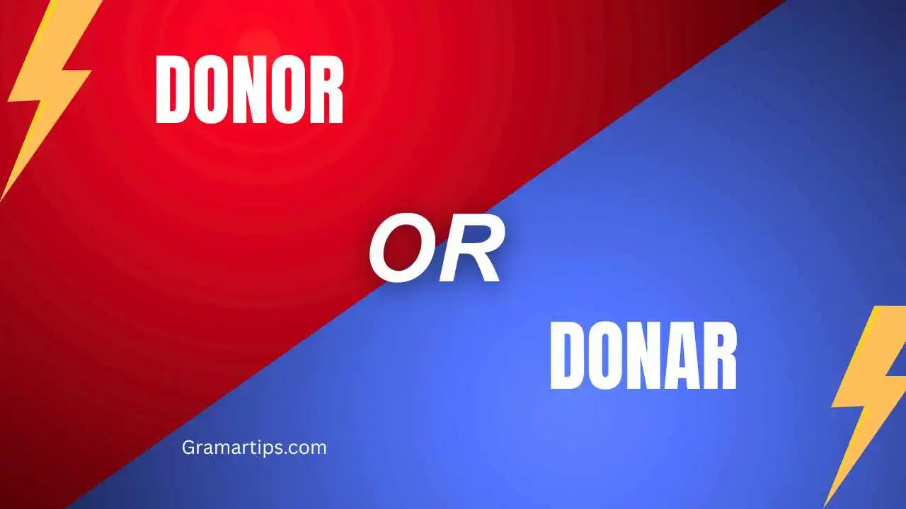 Donor or Donar