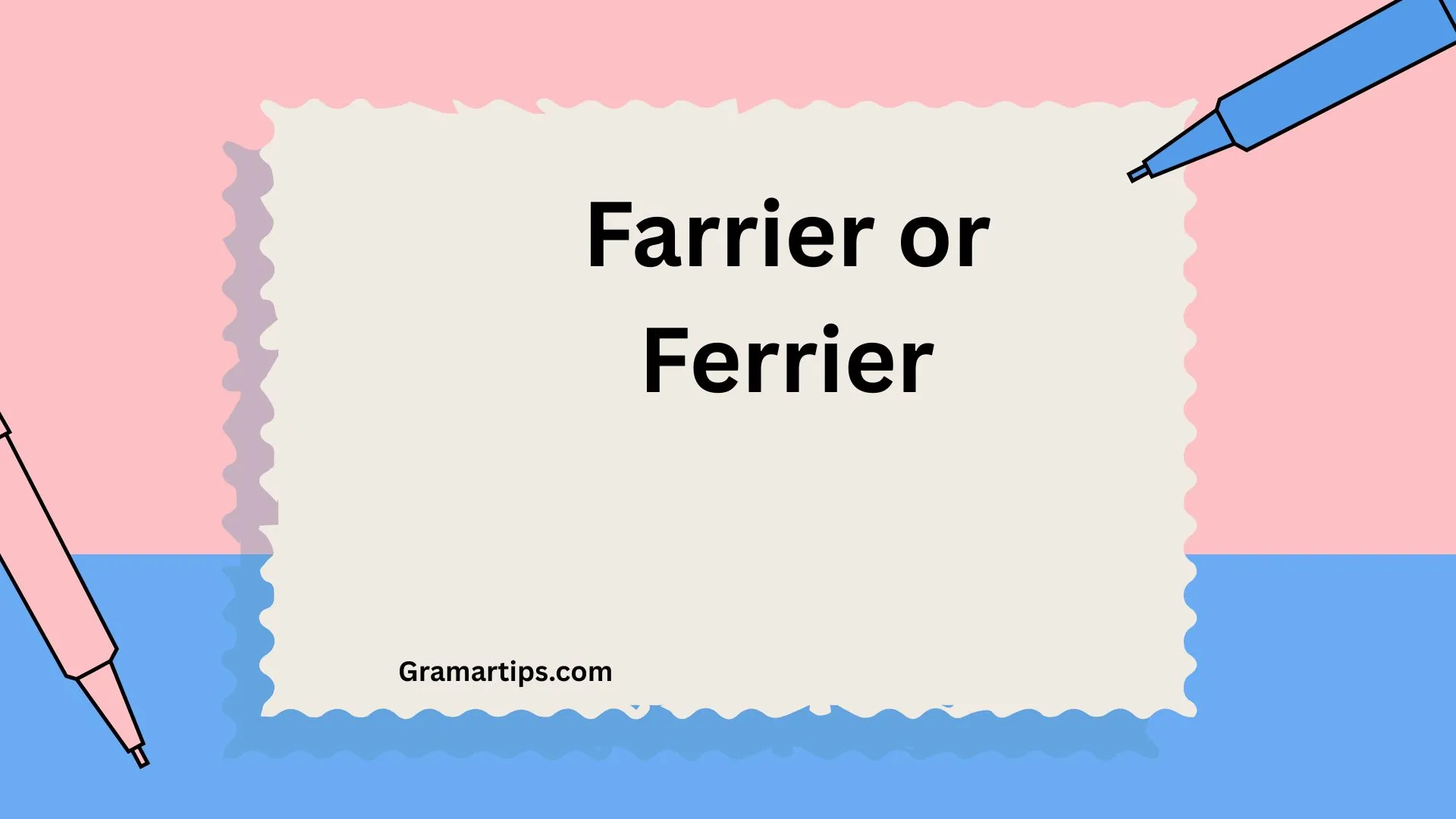 Farrier or Ferrier