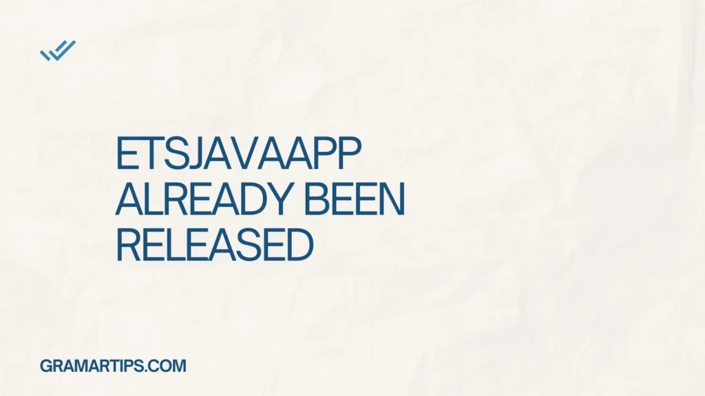 ETSJavaApp Already Been Released