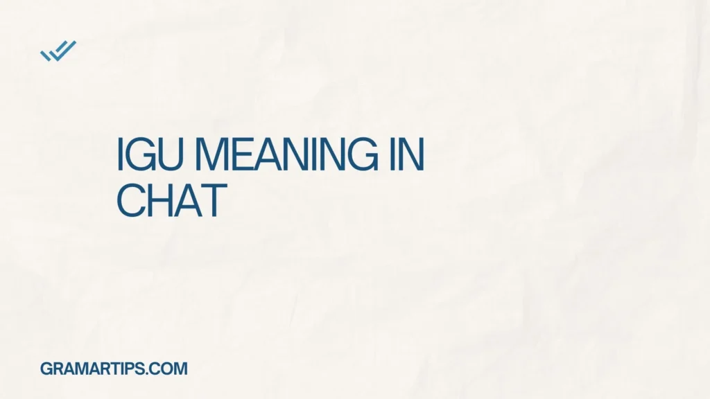 IGU Meaning in Chat