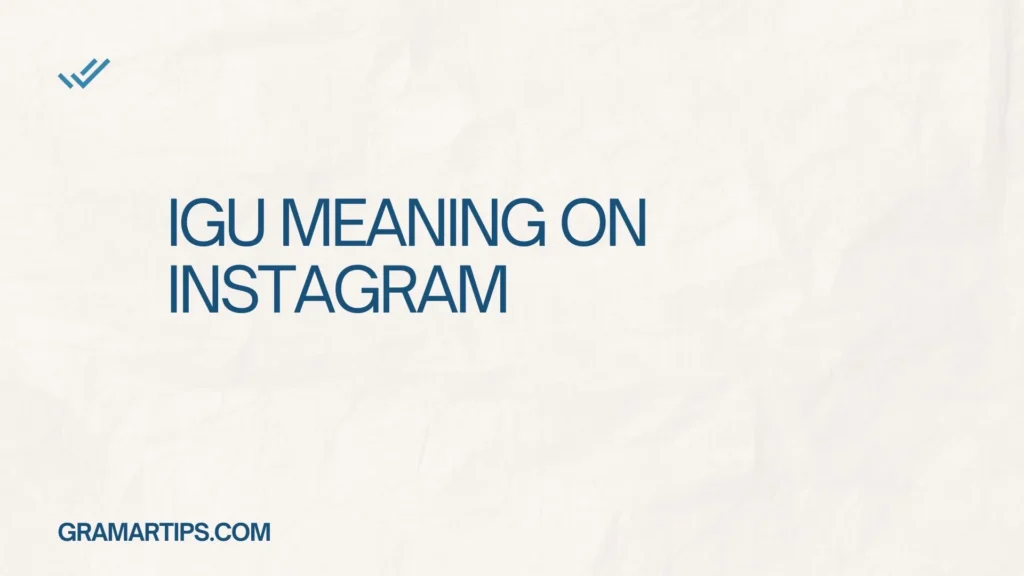 IGU Meaning on Instagram